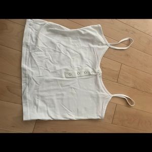 white tank top